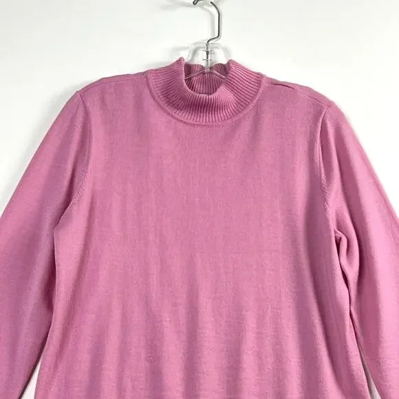 Pendleton Long Sleeve Merino Wool Pullover Sweater Pink Womens Large - Picture 2 of 9